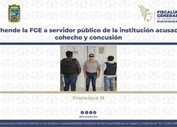 Aprehende la FGE a Ministerio Público acusado de participar en la desaparición de una mujer