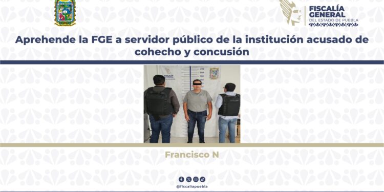 Aprehende la FGE a Ministerio Público acusado de participar en la desaparición de una mujer