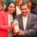Acompaña Tonantzin Fernández al gobernador Alejandro Armenta en la presentación del Mundial de Voleibol de Playa Sub 21