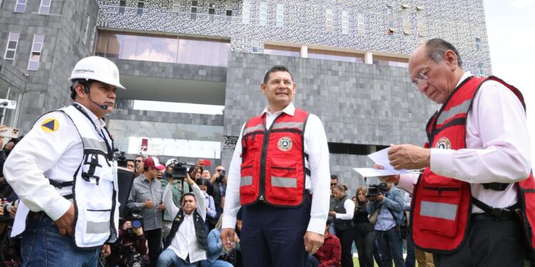 Puebla se suma con éxito al segundo simulacro nacional 2025
