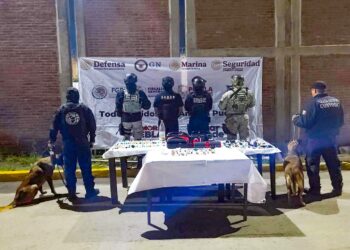 Realizan DEFENSA, Guardia Nacional y SSP operativo en el penal de Puebla