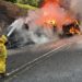 Volcadura e incendio de pipa provoca cierre total en la autopista México–Tuxpan