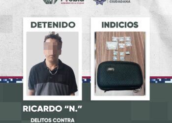 Detienen a dos hombres por presuntos delitos contra la salud en distintas zonas de Puebla