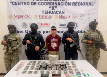 Detiene SSP y SEMAR a presunto narcomenudista de Tehuacán