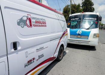 Más de 3 mil pruebas toxicológicas aplicadas a conductores en Puebla entre julio y octubre