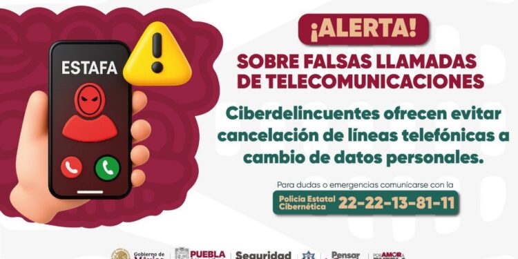 Alerta Seguridad Pública Estatal sobre llamadas falsas para robo de información