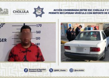Acción coordinada entre SSC y C5 permite recuperar vehículo con reporte de robo en San Pedro Cholula