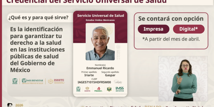 Gobierno federal presenta credencial del Servicio Universal de Salud