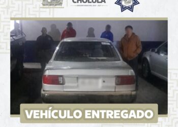 Operativos permanentes de la SSC Cholula permiten recuperar vehículo con reporte de robo