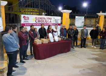 Continúa Tonantzin Fernández con la modernización de luminarias en San Pedro Cholula