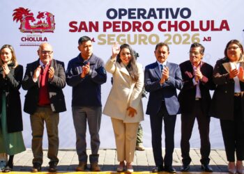 Conmemora Tonantzin Fernández el Día de la Bandera y encabeza el arranque del Operativo “San Pedro Cholula Seguro 2026”