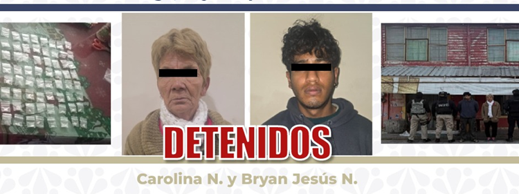 Aseguran inmueble en Puebla por presunto narcomenudeo; detienen a dos personas