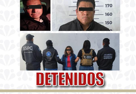 Caen otros dos implicados en el doble homicidio de Puebla y Tlaxcala
