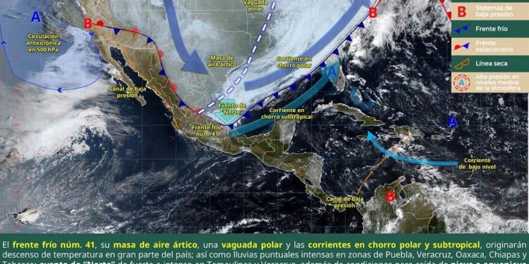 Gobierno de Pepe Chedraui emite aviso preventivo por lluvias y descenso de temperatura por el Frente Frío 41