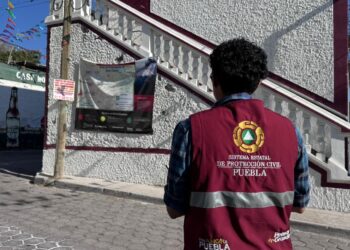 Gobierno de Puebla supervisa rutas de evacuación del volcán Popocatépetl