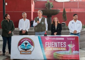 Inaugura Pepe Chedraui mantenimiento integral de fuente en Parque Gutierre de Cetina para bienestar de las familias