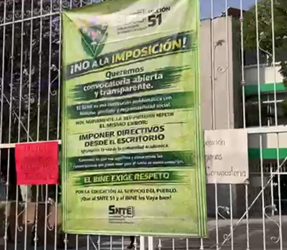 Persisten protestas y toma de instalaciones en el BINE por designación de directivos