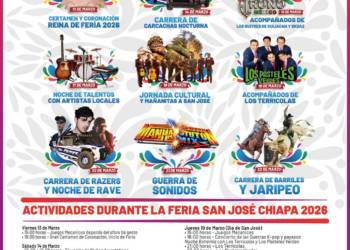Presentan cartelera de la Feria San José Chiapa 2026