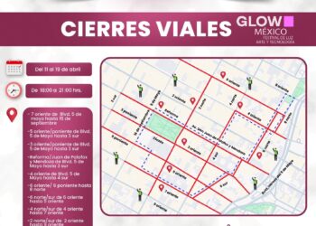 Anuncia Gobierno de Pepe Chedraui cierres viales por Festival Glow México