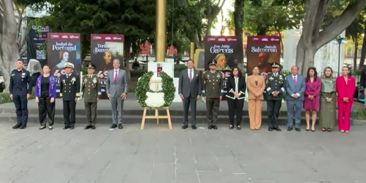 Alejandro Armenta encabeza ceremonia por el 495 aniversario de la fundación de Puebla