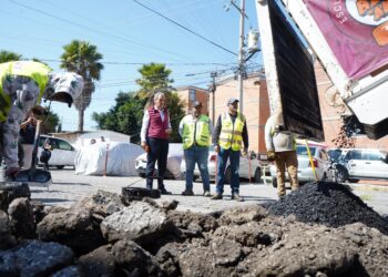 Refuerza Pepe Chedraui Campaña de Bacheo en el Infonavit San Jorge