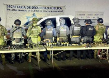 Fuerzas de seguridad logran aseguramiento de armamento de alto calibre