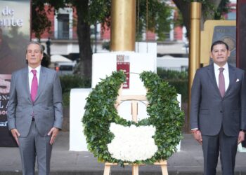 Encabezan Armenta y Chedraui ceremonia por aniversario 495 de Puebla