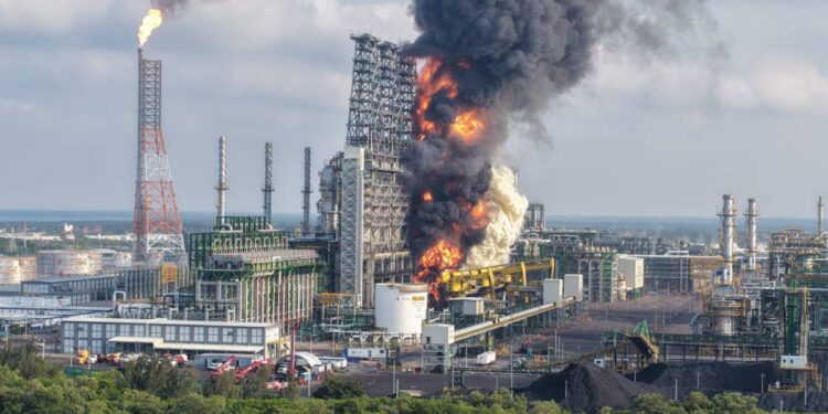 Pemex controla incendio en Dos Bocas; no hay heridos, intoxicados ni riesgo para la población