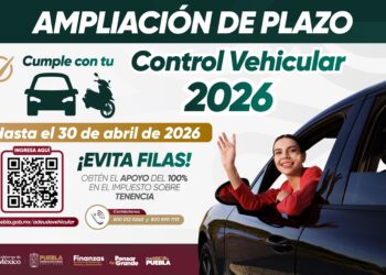 Puebla extiende plazo para pagar control vehicular sin sanciones