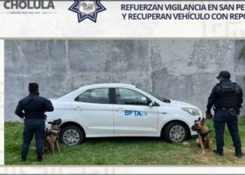 Refuerzan vigilancia en San Pedro Cholula y recuperan vehículo con reporte de robo