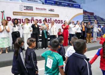 Más de 800 preescolares participan en la Primera Mini Olimpiada Estatal en Puebla