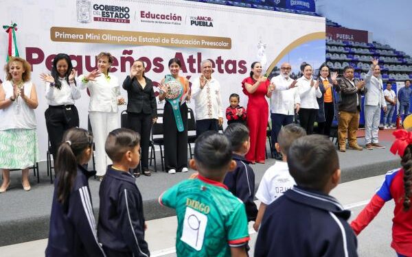 Más de 800 preescolares participan en la Primera Mini Olimpiada Estatal en Puebla