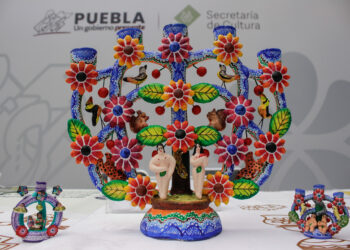 Presentan muestra artesanal inspirada en el Mundial; destaca “El Árbol de la Vida” elaborado por manos poblanas