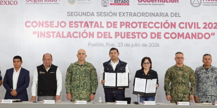 Gobierno Federal y Estatal instalan Primer Puesto de Mando de Protección Civil