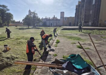 Intensifica Tonantzin Fernández labores de mantenimiento urbano en San Pedro Cholula