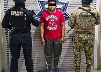 SSP y SEMAR detienen a presunto distribuidor de sustancias ilícitas en Puebla capital