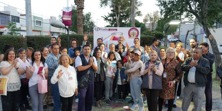 Con Puebla Brilla, Gobierno de Pepe Chedraui moderniza al 100 por ciento el alumbrado público en la colonia Reforma