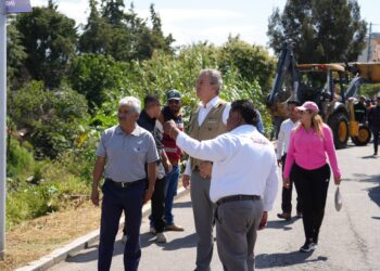 Encabeza Pepe Chedraui construcción del muro de contención Maximino Ávila Camacho en San Sebastián de Aparicio