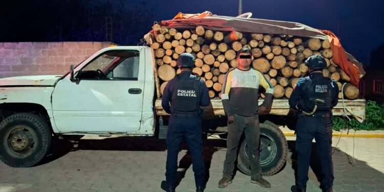 Detiene SSP a cuatro hombres por delitos contra los recursos naturales de Puebla
