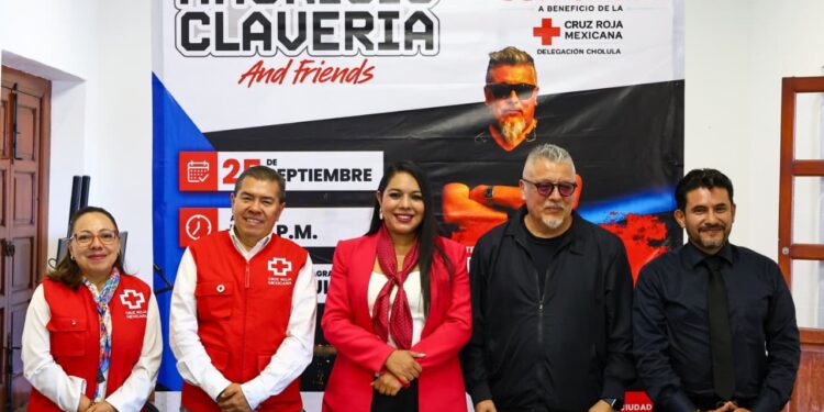 Suma Tonantzin Fernández a Mauricio Clavería a una causa en favor de la Cruz Roja Cholula