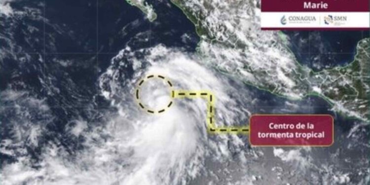 La tormenta tropical Marie se forma frente a las costas de Colima