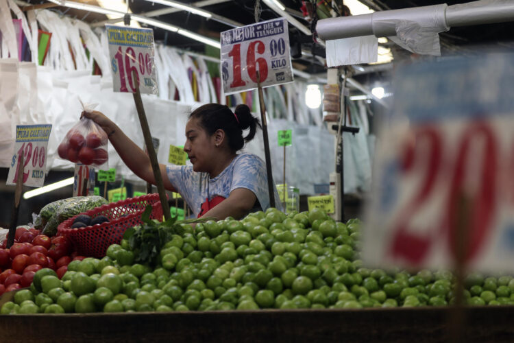 Comerciantes ofrecen productos en el Mercado de Jamaica en Ciudad de México (México). Imagen de archivo. EFE/Isaac Esquivel