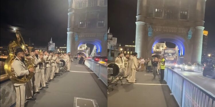 Policía de Londres corre a Banda El Recodo de concierto improvisado en la calle