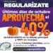 Agua de Puebla invita a aprovechar los últimos días del programa “Regularízate” con 40% de ahorro en la deuda principal y 100% en recargos. Vence el sábado 31 de octubre