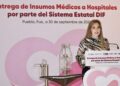 Ceci Arellano entrega equipo médico a cinco hospitales mediante Obra Comunitaria