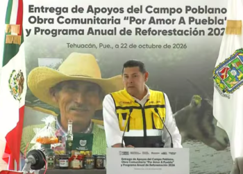 Armenta anuncia módulo permanente de pavimentación para Tehuacán e impulsa circuito universitario